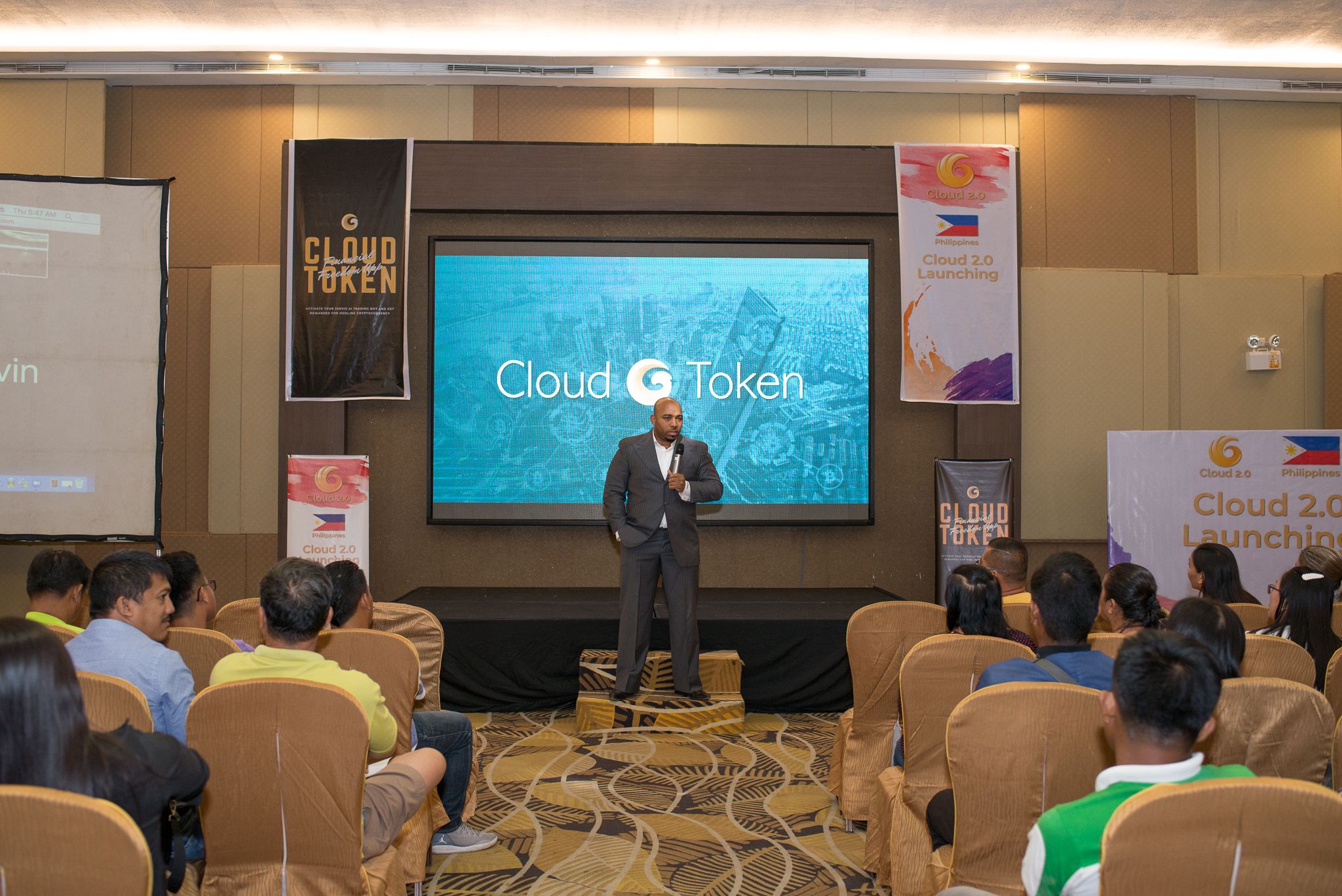 Anthony at the podium